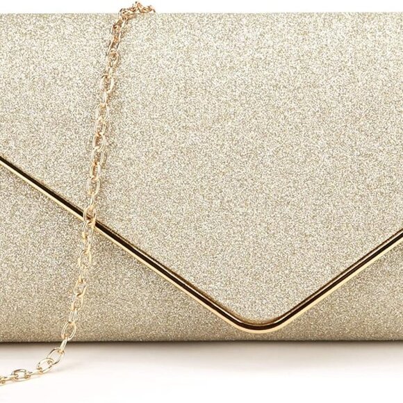 Clutch Purses For Women Evening Bags Sparkling Shoulder Envelope Party Cross Bod - Picture 1 of 7